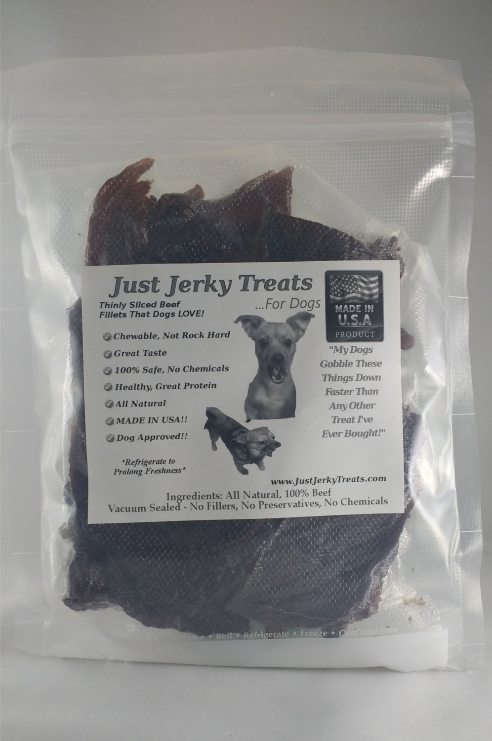 Natural Beef Jerky Dog Treats Made In USA