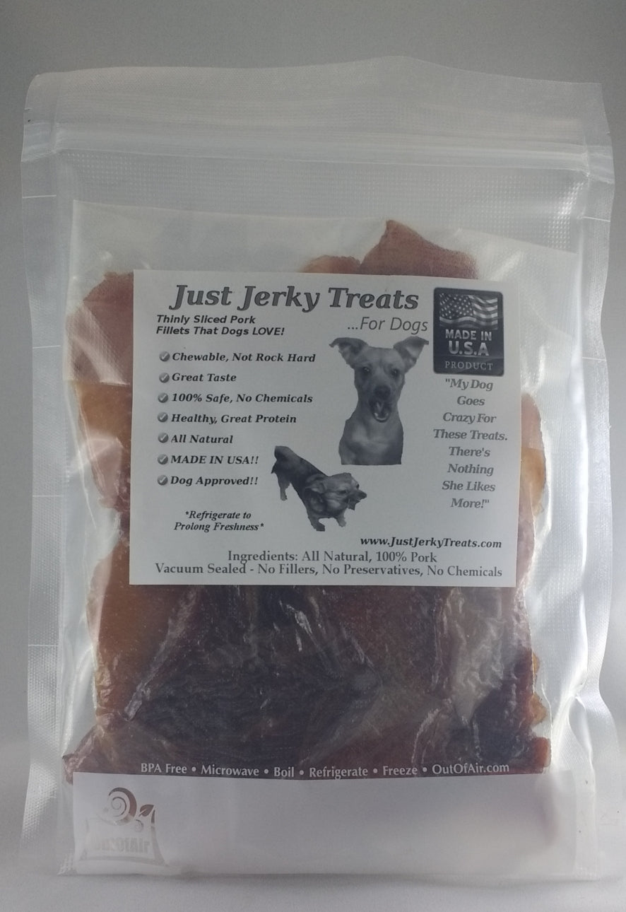 Natural Pork Jerky Dog Treats Made In USA