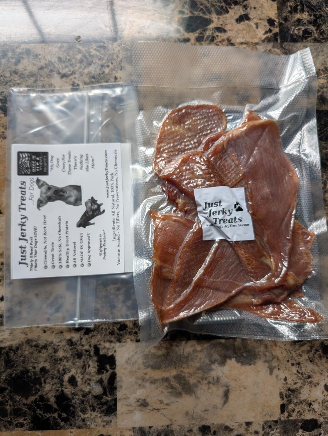 Natural Pork Jerky Dog Treats Made In USA