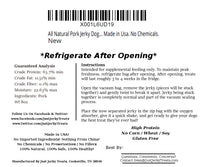 Natural Pork Jerky Dog Treats Made In USA