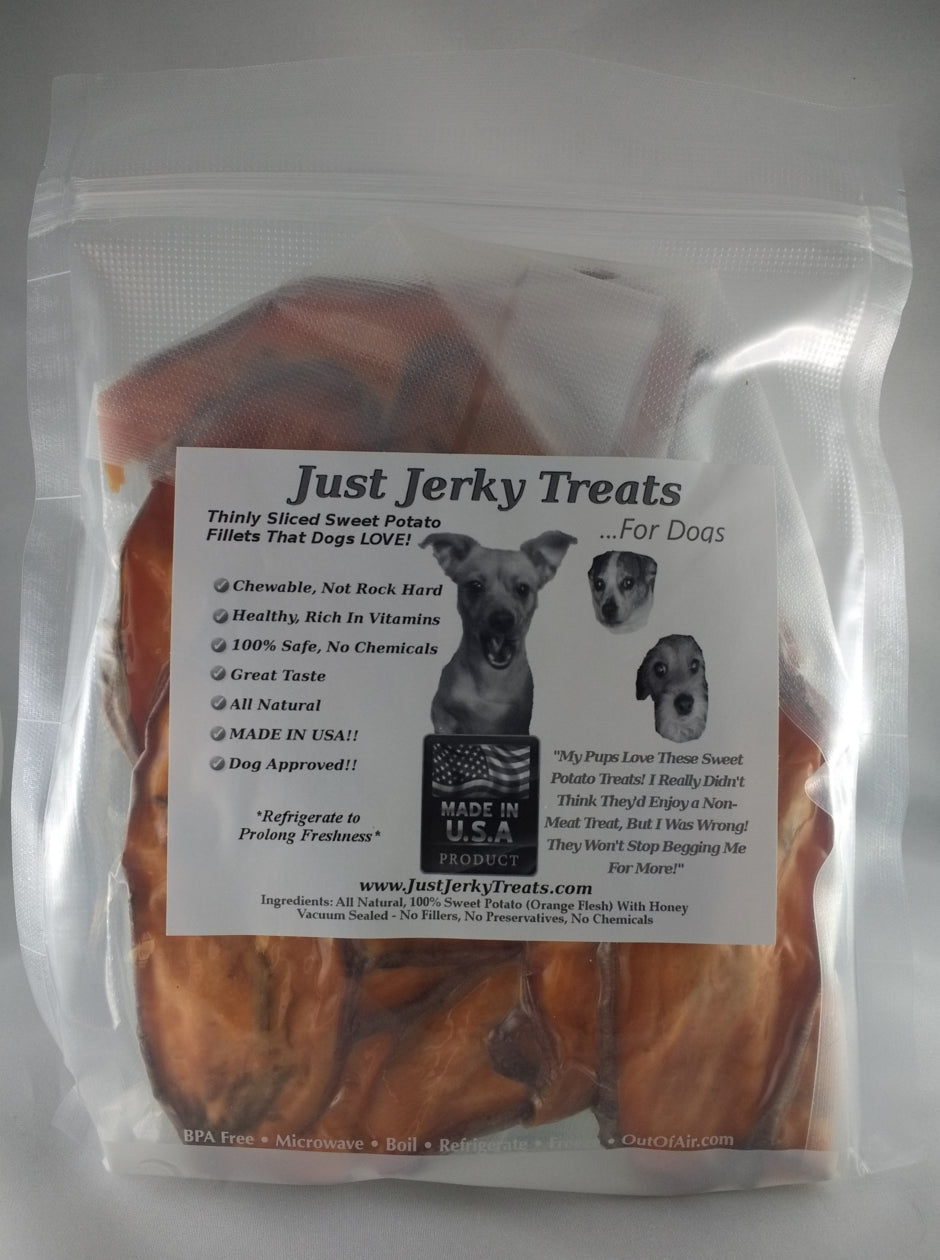 Natural Sweet Potato Jerky Dog Treats Made In USA